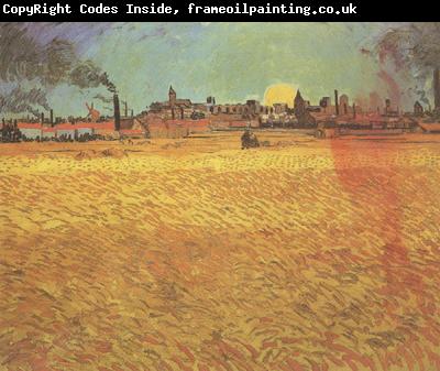 Vincent Van Gogh Sunset:Wheat Fields near Arles (nn04)